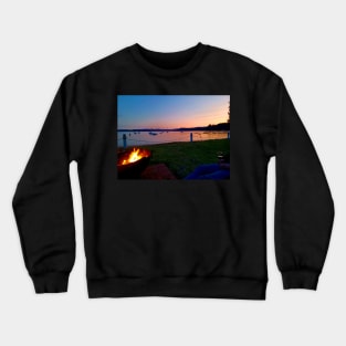 Relaxing at sunset, Quarantine Bay, Eden, NSW Crewneck Sweatshirt